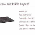 THT (Tai-Hao Thins) Low Profile Keycaps